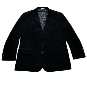 VTG Men’s Black Corduroy Blazer Sport Coat 46R